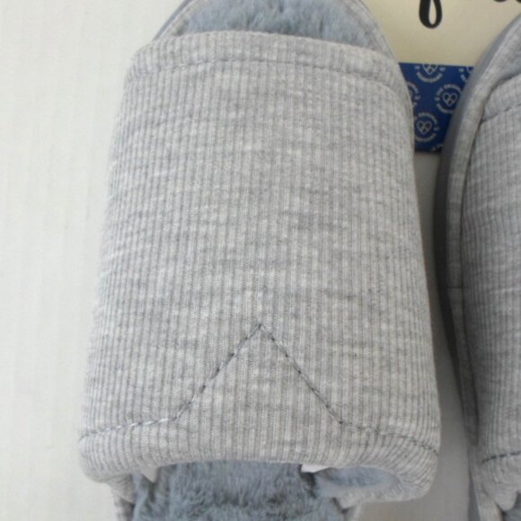 Dearfoams Demi-Rib Knit Slide Slippers Light Heather Gray - Picture 3 of 9